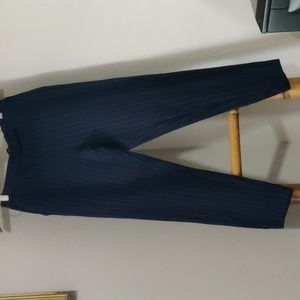 Banana Republic Hayden Pull On Navy Pinstripe Ankle Pants with Side Pockets